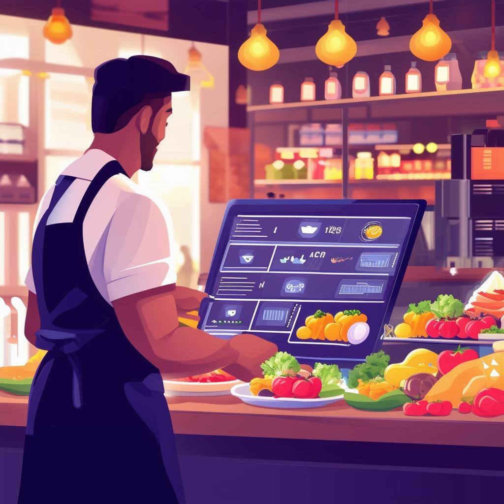 Restaurant owner shopping